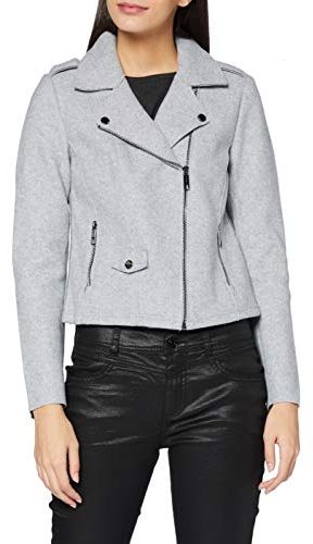 211257 Biker Jacke Giacca, City Grey Melange, 46 Donna