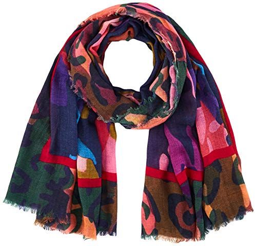 Digital Printed Shawl Sciarpa Pesante, Multicolor, One Size Donna