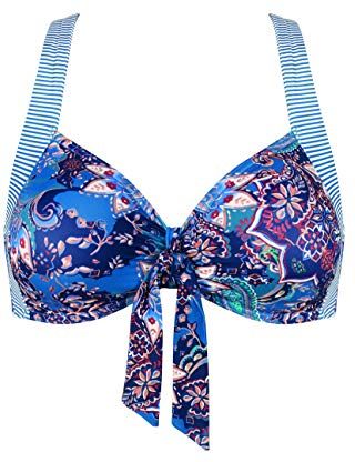 Riad Paisley P Reggiseno Bikini, Multicolore (Blue/Dark Combination M008), Not Applicableb (Taglia Unica: 42B) Donna