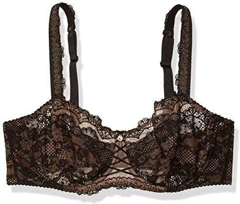 Reggiseno a mezza coppa Donna Soleil Nocturne Noir BLACK Taglia EU: 80D (Taglia FR: 95D)