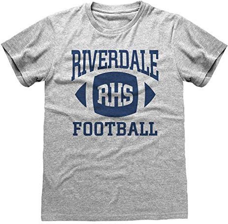 Riverdale RHS Bulldogs Football Women's Boyfriend Fit T-Shirt Heather Grey, M Donna
