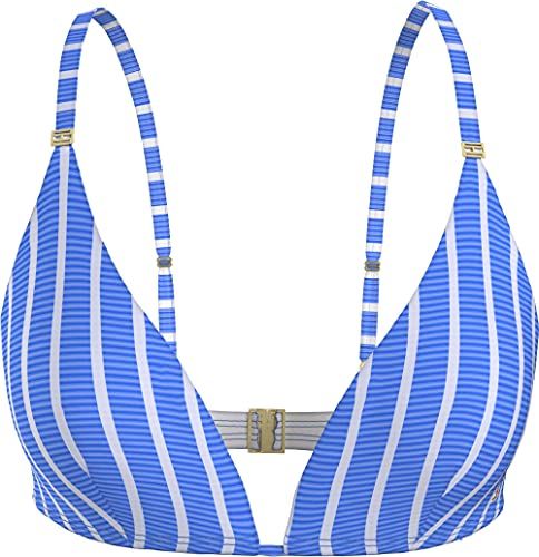 Fixed Triangle RP Parte Superiore del Bikini, Hilfiger Stripe Wonder Blue, S Donna