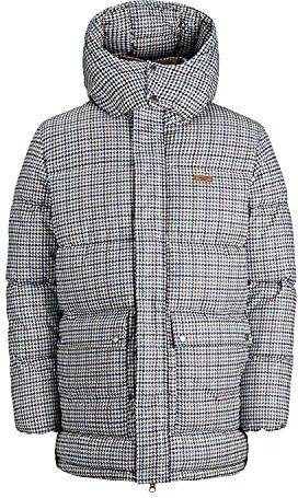 Jortony Puffer Jacket Ln Giacchetto Imbottito, Cloud Dancer/Detail:Houndstooth, S Uomo