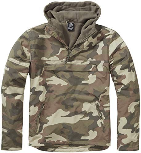 Brandit Windbreaker Giacca, Mehrfarbig (Light Woodland 107), XXX-Large Uomo