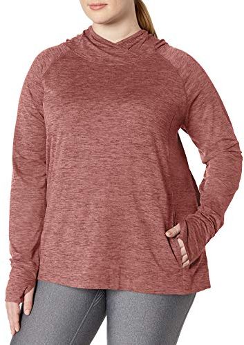 Plus Size Brushed Tech Stretch Popover Hood Fashion-Hoodies, Wild Ginger Space Dye, 6x