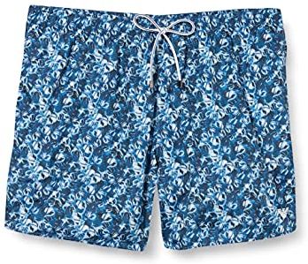 Swimwear Boxer Neon Seaworld Costume da Bagno, Blue Flowers, 56 Uomo