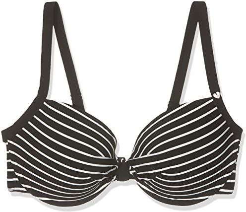 Top Push Up W/w Reggiseno Bikini, Multicolore (Black Stripe 10048), 5D (Taglia Produttore: 40D) Donna