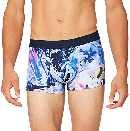 ERWAN Boxer Briefs Corti, Gros Imprimé Multico, S Uomo