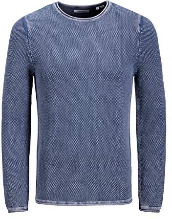 Jjroll Knit Crew Neck Maglione, Blu Denim, XXL Uomo