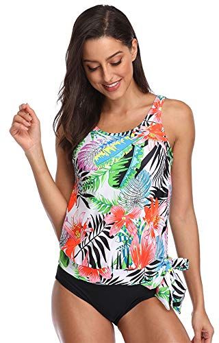 Costume da Bagno Donna Tankini Stampato Swimwear Plus Size Beachwear Brasiliana Costume Costumi A Due Pezzi Bikini Set