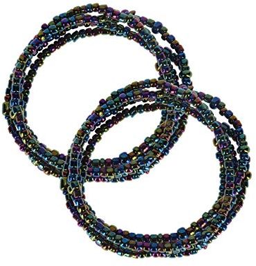 Waist Beads Africano Catena di perline in vita Gioielli per il corpo Catenina da pancia Catene e collane per il corpo, 2 Pezzi