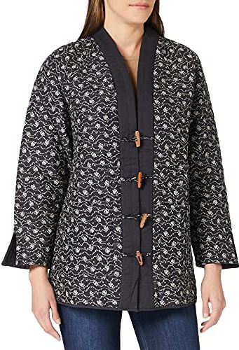 OTN Organic Cotton Voile, Jacket,3/4 Sleeve Giacca, Stampa Nera, 42 Donna