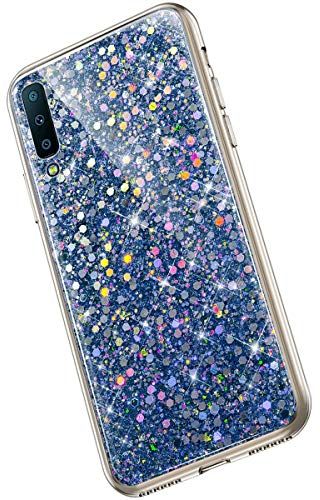 Compatibile con Custodia Galaxy A7 2018/A750 Silicone TPU,Glitter Glitter con paillettes Silicone Cover shell Scocca in TPU glitterato perline Custodia Morbida protettivo bumper Case,