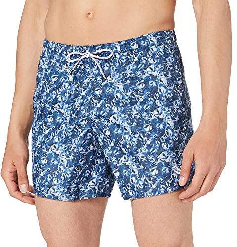 Swimwear Boxer Seaworld Costume da Bagno, Blue Flowers, 50 Uomo