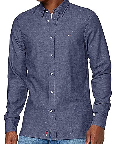 Slim Arrow Dobby Shirt Camicia, (Navy Blazer Heather Du8), X-Small Uomo