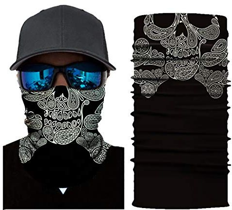 GesichtsMaschera Seamless Neck Gaiter Shield Schal Bandana UV-Schutz für Motorrad Radfahren Reiten Laufen Stirnbänder(Stampa)