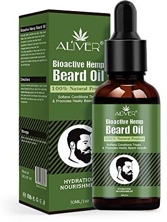 Olio per barba, olio per la crescita della barba, olio essenziale per la barba, idrata, lenisce, stimola la crescita e la lucentezza, per la cura della barba lunga e corta, 30 ml