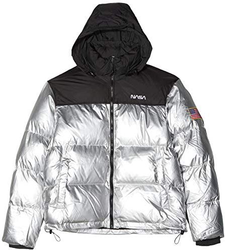 Herren NASA Two-Toned Puffer Jacket Jacke, Grau (Cool Grey 00794), (Herstellergröße: XX-Large)