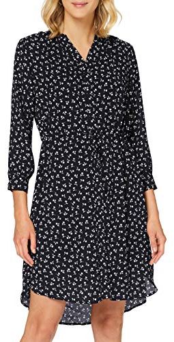 SLFDAMINA 7/8 Dress B Noos Vestito, Black/AOP:Flower AOP, 40 Donna