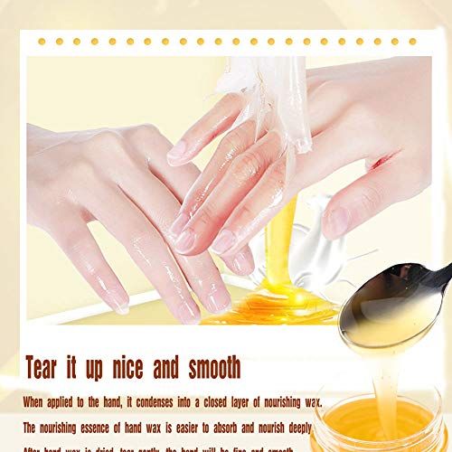 La cura delle mani con cera per le mani al miele di latte, maschera per le mani nutriente, idratante ed esfoliante, la cera per le mani sbiancante è adatta per migliorare la pelle delle mani