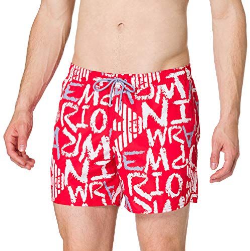 Swimwear Boxer Logoband Costume da Bagno, Black, 56 Uomo