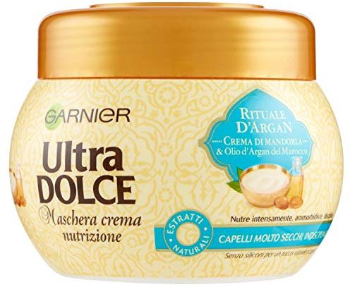 Ultra Dolce Maschera per Capelli Nutriente all'Olio di Argan e Crema di Mandorla, per Capelli Nutriti e Protetti