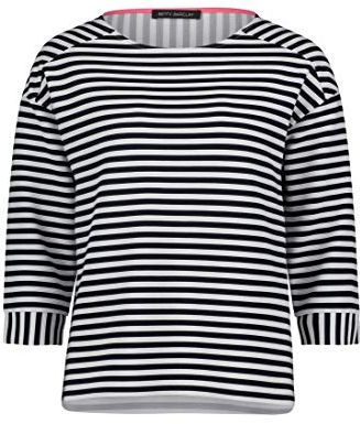 2777/2230 Maglione, Blu Scuro/Bianco, 44 Donna