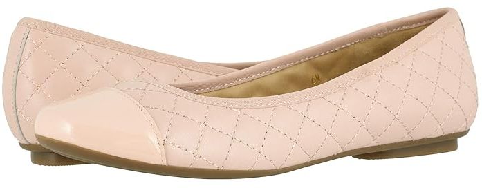 Serene (Rose Quilted Nappa/Rose Patent) Women's Flat Shoes