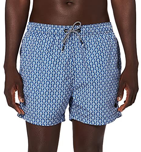 SD Studios Swim Short Pantaloncini da tavola, Target Print Navy, M Uomo