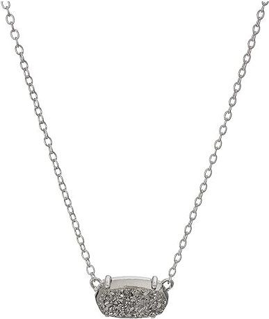 Ever Necklace (Rhodium/Platinum Window Drusy) Necklace