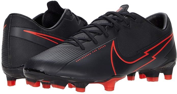 Mercurial Vapor 13 Academy FG/MG (Black/Black/Dark Smoke Grey) Cleated Shoes