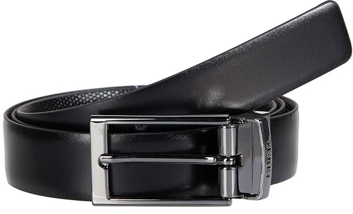 Gilvin Leather Belt by HUGO (Black) Men's Belts