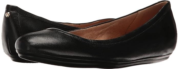 Brittany (Black Leather) Women's Flat Shoes