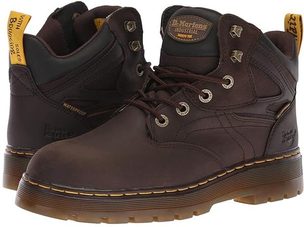 Plenum WP ST 6-Tie Boot (Dark Brown) Men's Work Boots