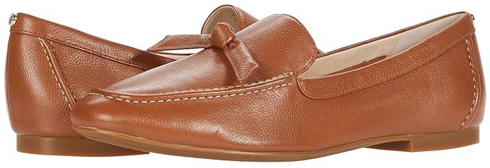 Caddie Bow Loafer (British Tan Soft Grainy Leather/Knot Bow/Natural Stitch) Women's Shoes