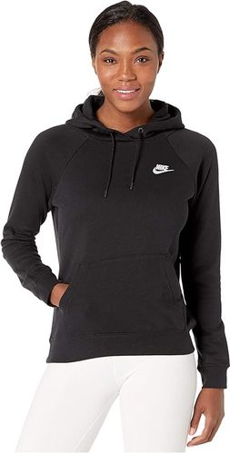 NSW Essential Hoodie Pullover Fleece (Black/White) Women's Sweatshirt