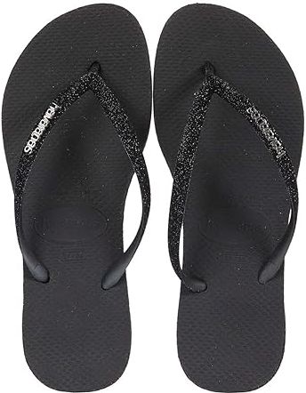Slim Sparkle Sandal (Black) Women's Shoes
