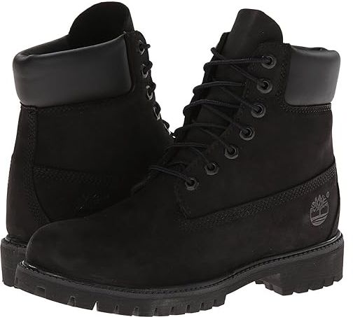 6 Premium Waterproof Boot (Black Nubuck) Men's Lace-up Boots