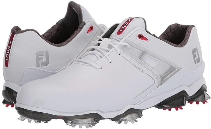 Tour X (White/Red Trim) Men's Golf Shoes