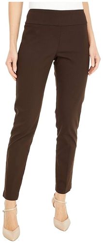 Control Stretch Pull-On Ankle Pants with Back Slit Detail (Chestnut) Women's Casual Pants