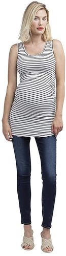 Joey Maternity Tank (Black/White Stripe) Women's Clothing