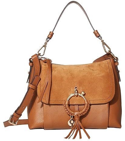 Joan Small Hobo Suede Leather (Caramello) Satchel Handbags