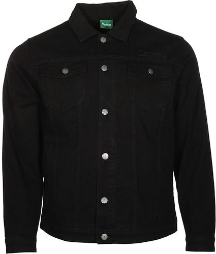 Wordmark Denim Jacket (Black) Men's Clothing