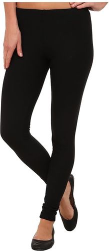 Fleece-Lined Cotton Legging (Black) Women's Casual Pants