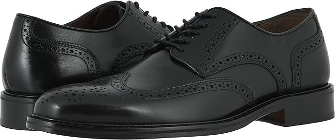 Daley Wing Tip (Black Full Grain) Men's Shoes