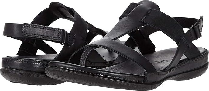 Flash T-Strap Sandal (Black/Black Cow Leather/Cow Nubuck) Women's Shoes