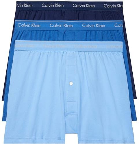 Cotton Classics Multipack Pack Knit Boxer (Multi Blue) Men's Underwear