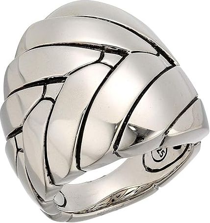 Modern Chain Large Ring (Silver) Ring