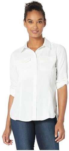 Expedition Dry Long Sleeve (White) Women's Long Sleeve Button Up