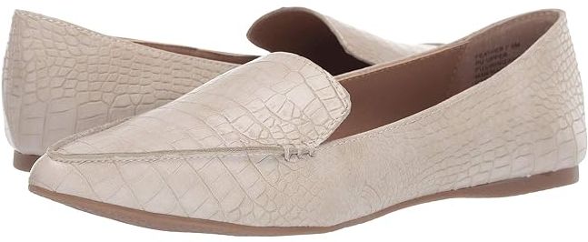 Feather Loafer Flat (Taupe Croco) Women's Dress Flat Shoes